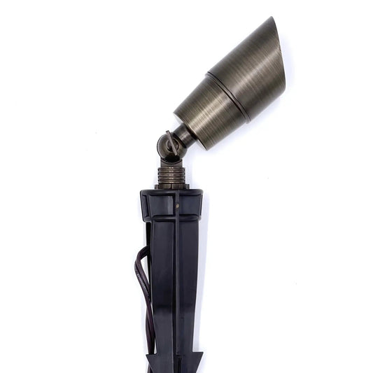 Rein Brown Brass Spot Light Low Voltage Outdoor Lighting - Tampa Home & Garden Store