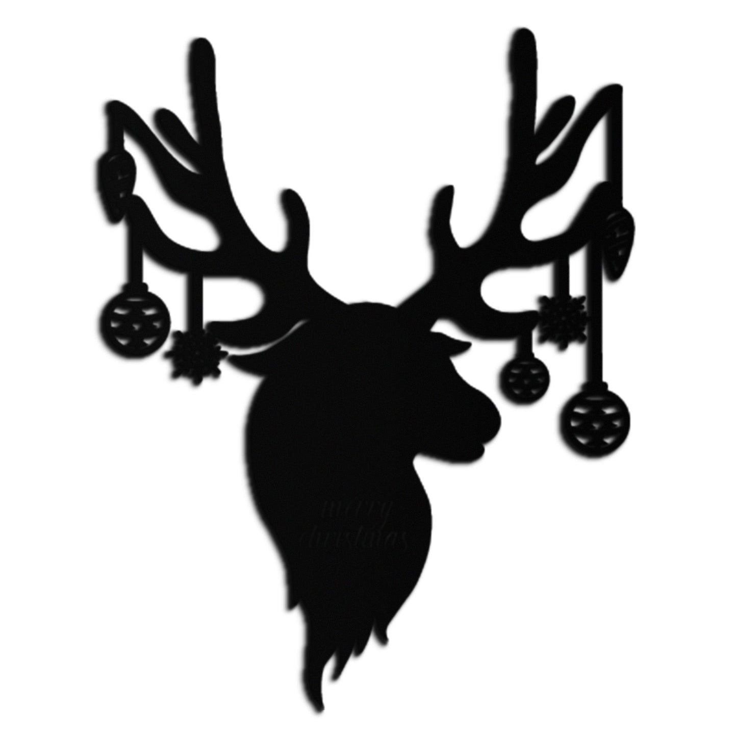 Reindeer Christmas Metal Wall Art - Festive Deer Decor with Ornaments- KAF295 - Tampa Home & Garden Store