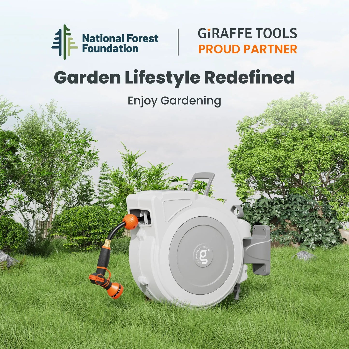 Retractable Garden Hose Reel-1/2 in-65ft - Tampa Home & Garden Store