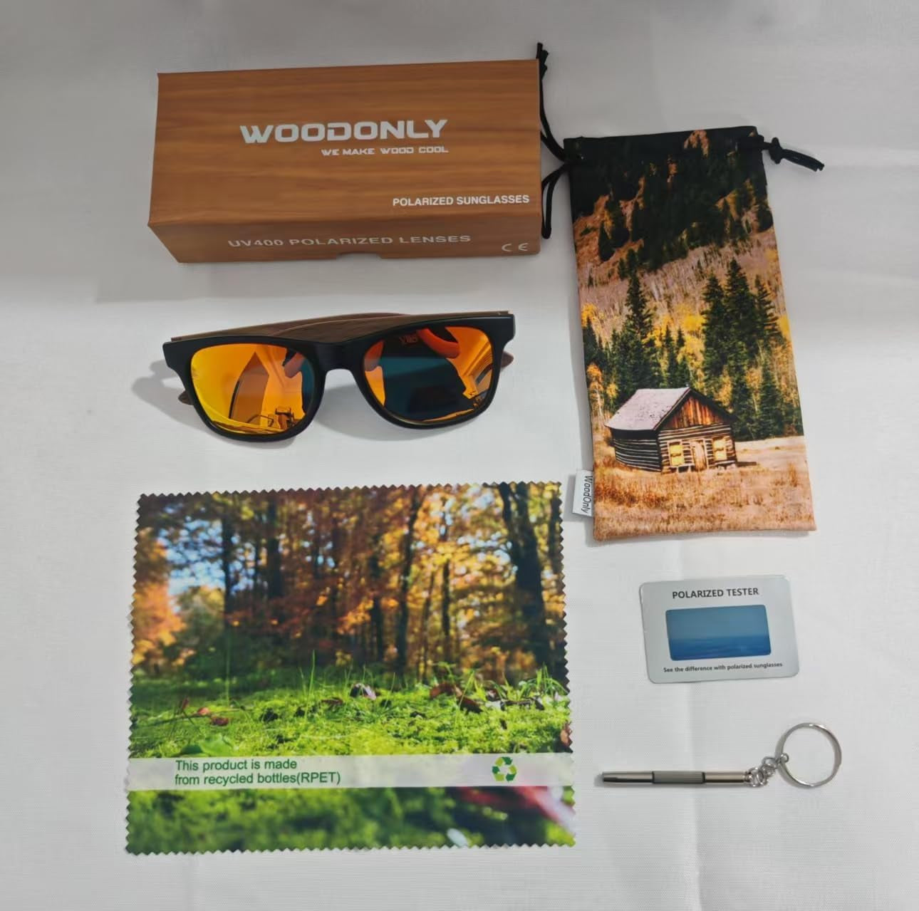 Retro Wood Polarized Sunglasses - Cool Style Matte Finish Frame with Wooden Temple for Men and Women Perfect Gifts - Tampa Home & Garden Store