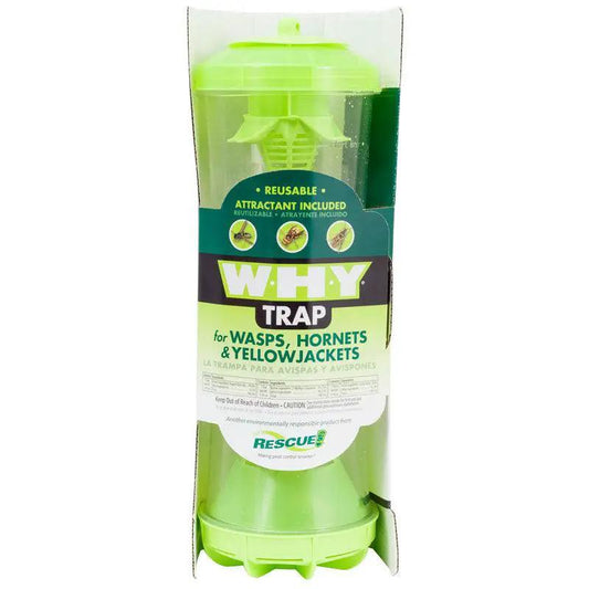 W-H-Y Trap for Wasps, Hornets & Yellowjackets neon-green reusable trap with attractant by Rescue! on Tampa Home & Garden Store