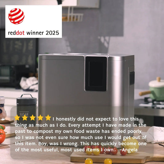 Revive R800 5L WiFi Kitchen Composter Airthereal stainless steel with digital display on Tampa Home & Garden Store