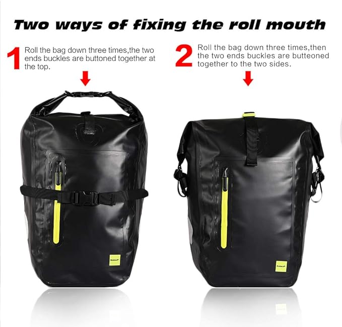 Rhinowalk 25 Liter Waterproof Bike Pannier Bag- Cargo Rack Saddle Bag Shoulder Bag Laptop Pannier Bag - Tampa Home & Garden Store
