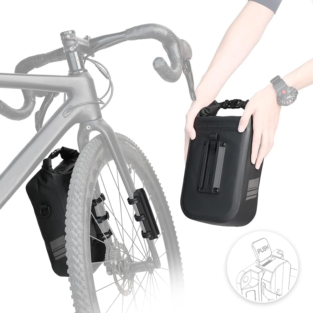 Rhinowalk 4L Waterproof Fork Bag Rack Bag Shoulder Bag for E-Scooter, Bike - Tampa Home & Garden Store