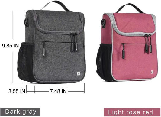 Rhinowalk Front Handlebar Bag 5L with rain cover gray and light rose red 2 color variants on Tampa Home & Garden Store