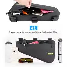 Rhinowalk waterproof triangle frame bag 4L for bicycle front triangle, black on Tampa Home & Garden Store