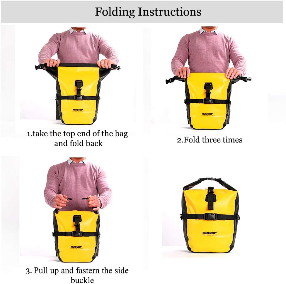 Rhinowalk Waterproof Bike Pannier Bag for Bicycle Cargo Rack Saddle Bag Shoulder Bag Laptop Pannier Rack-RK19663 20L - Tampa Home & Garden Store