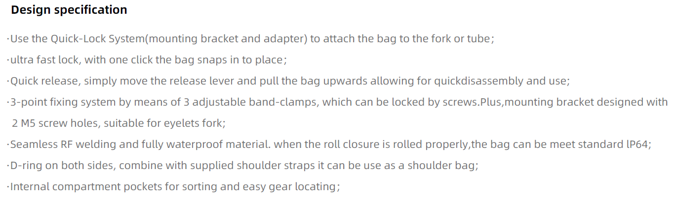 Rhinowalk Waterproof Quick Release Fork Bag-RK406 6L,Pannier Bag, Saddle Bag, Shoulder Bag - Tampa Home & Garden Store