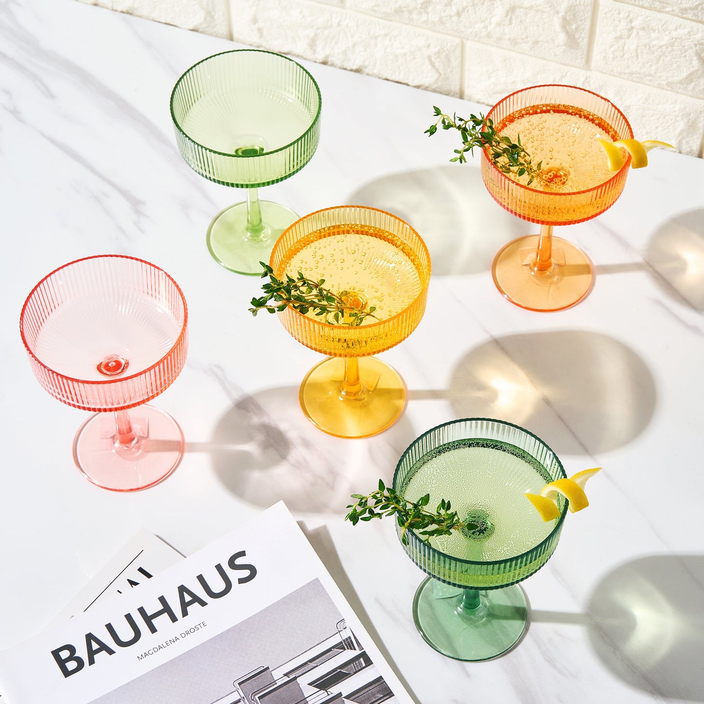 Madrid Acrylic Champagne Coupe Glass Set of 6