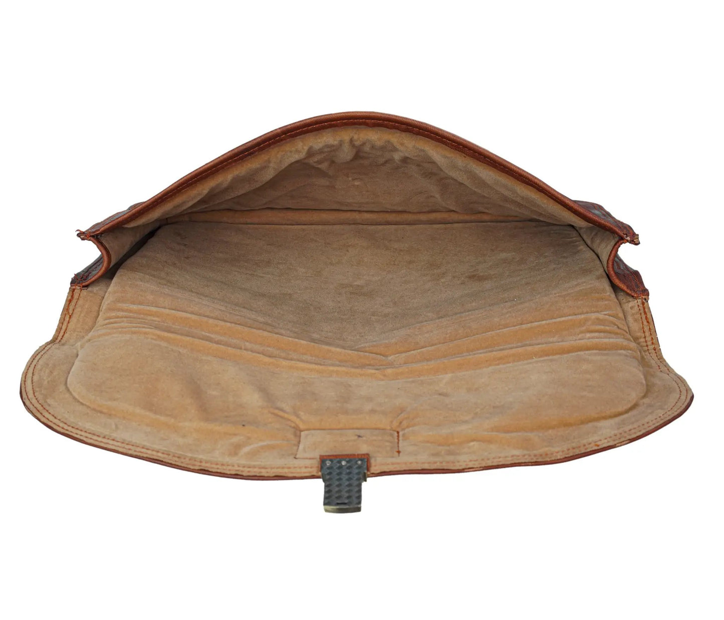 Leather MacBook Air 14in sleeve in tan brown leather interior by Classy Leather Bags on Tampa Home & Garden Store