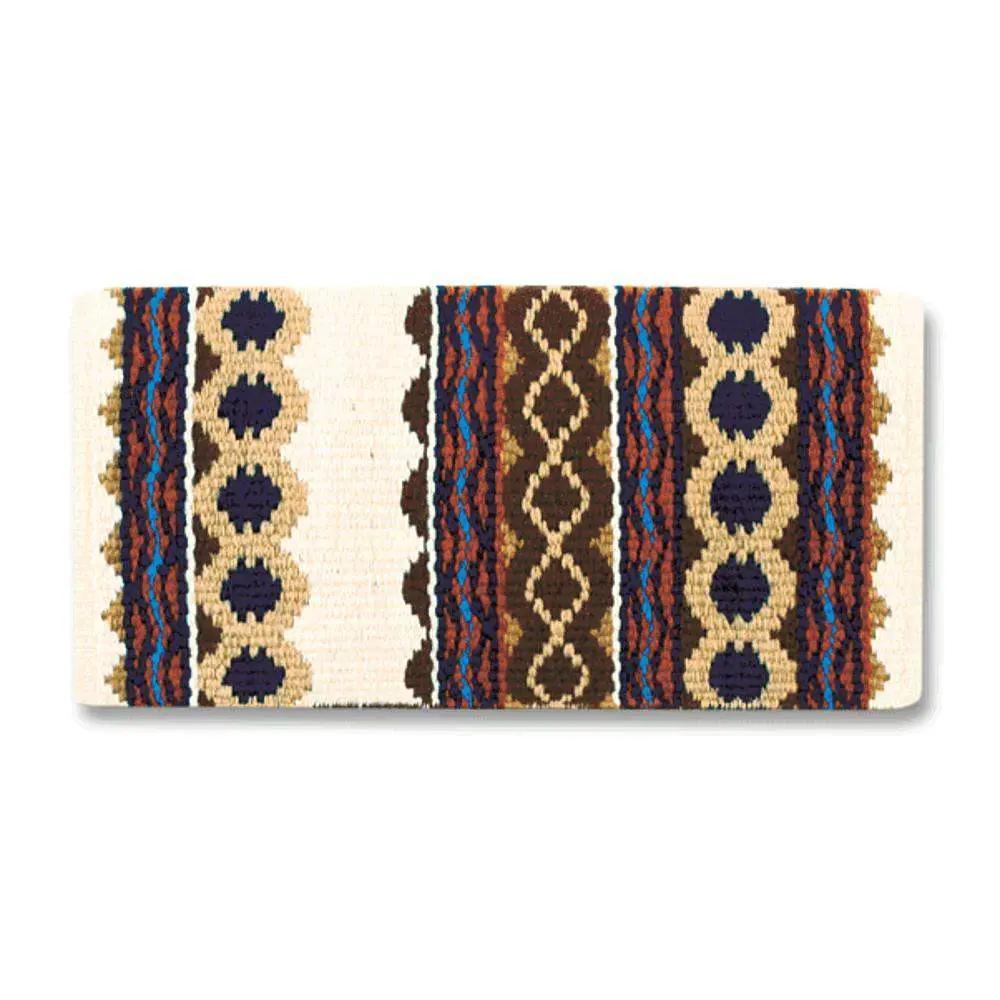 Riverland 36x34 New Zealand wool saddle blanket multicolor woven pattern by Mayatex on Tampa Home & Garden Store
