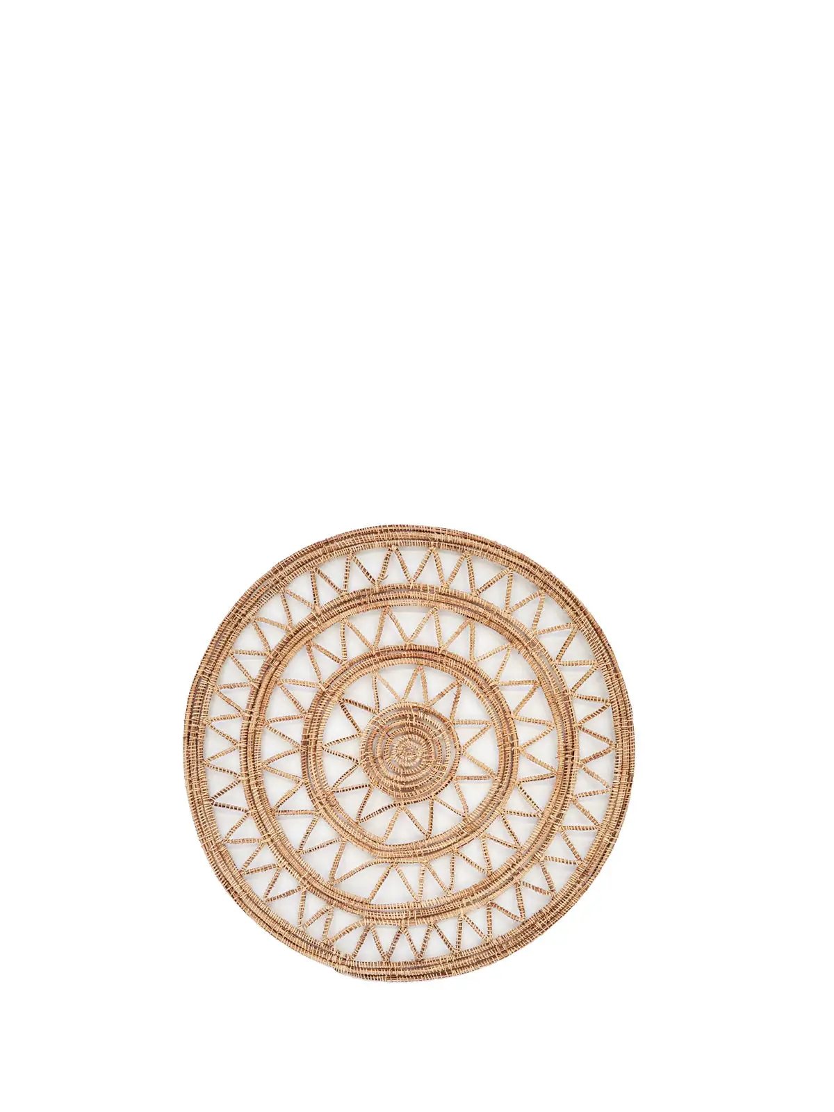 Roda woven palm fiber placemats, natural color, round, set of two, KORISSA on Tampa Home & Garden Store
