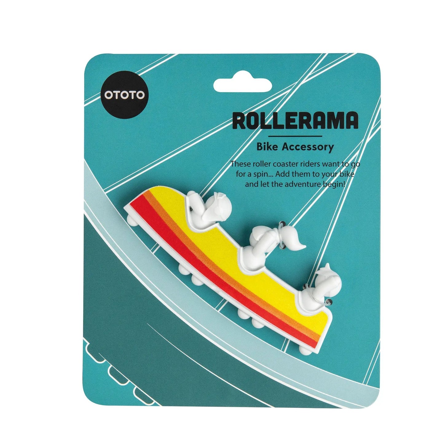 Rollerama Bike Riders Adventure by Ototo bike accessories on turquoise card on Tampa Home & Garden Store