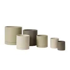 Romey Neutral Everyday Tote Bag for Day Use set of six neutral-toned cylindrical vases on Tampa Home & Garden Store