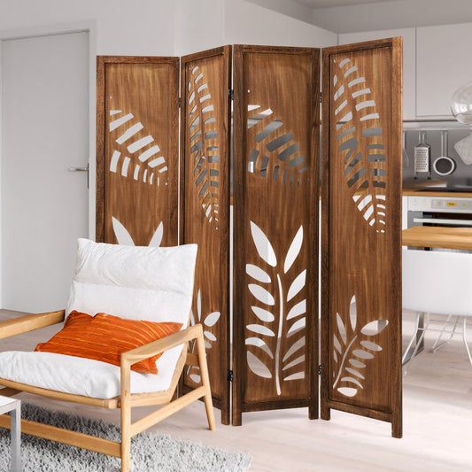Room Divider 5.6 FT Folding Partition Stand with Double Action Metal Hinges - Tampa Home & Garden Store