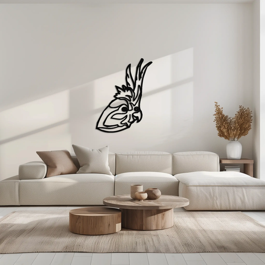 Rooster Metal Wall Art - Modern Farmhouse Steel Decor - KAF037 - Tampa Home & Garden Store