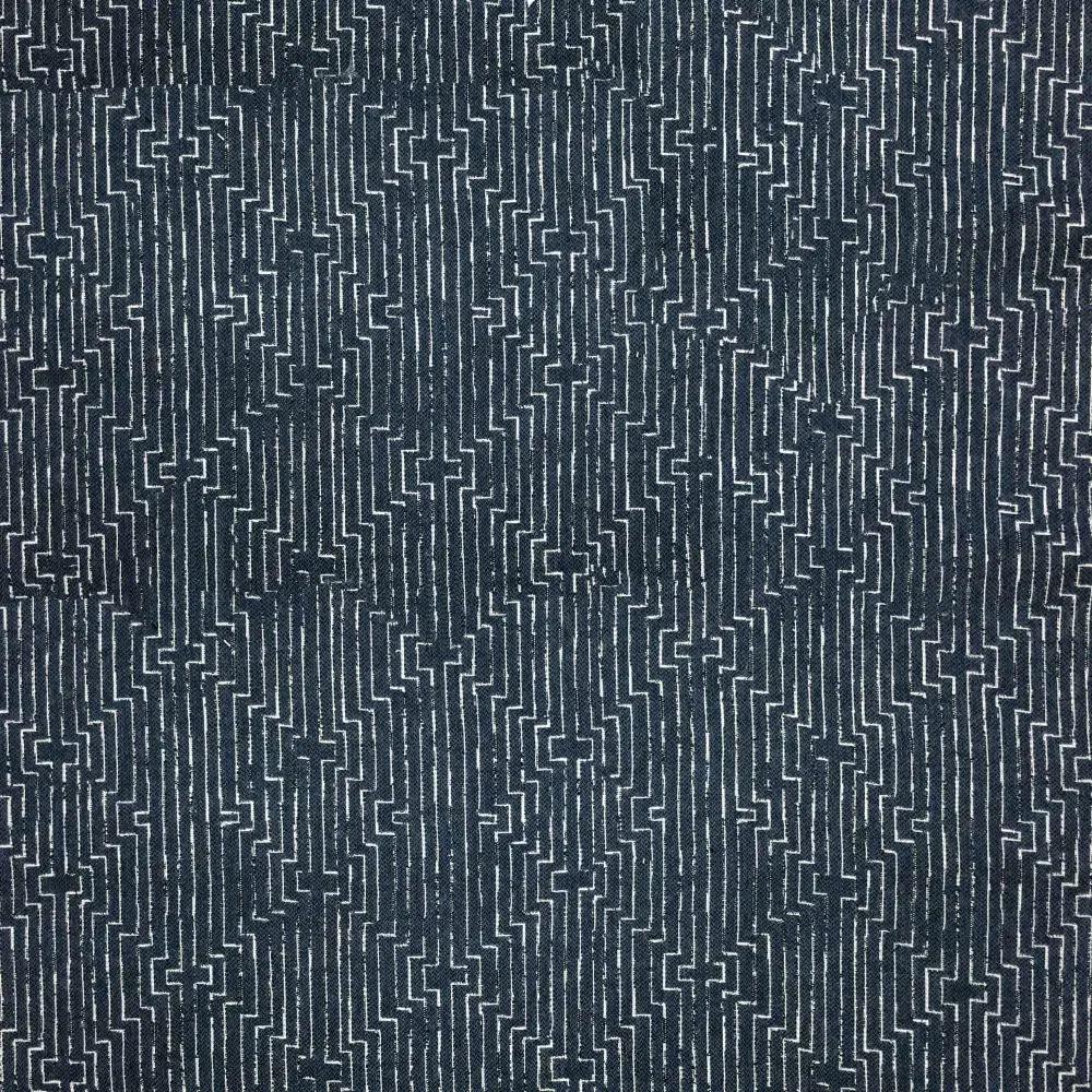 Cozy Round Pet Bed Midnight Malamute navy fabric with white geometric stitching on Tampa Home & Garden Store
