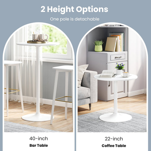 Round Bistro Table 40 Inch Bar Height Tall Coffee Cocktail Table - Tampa Home & Garden Store