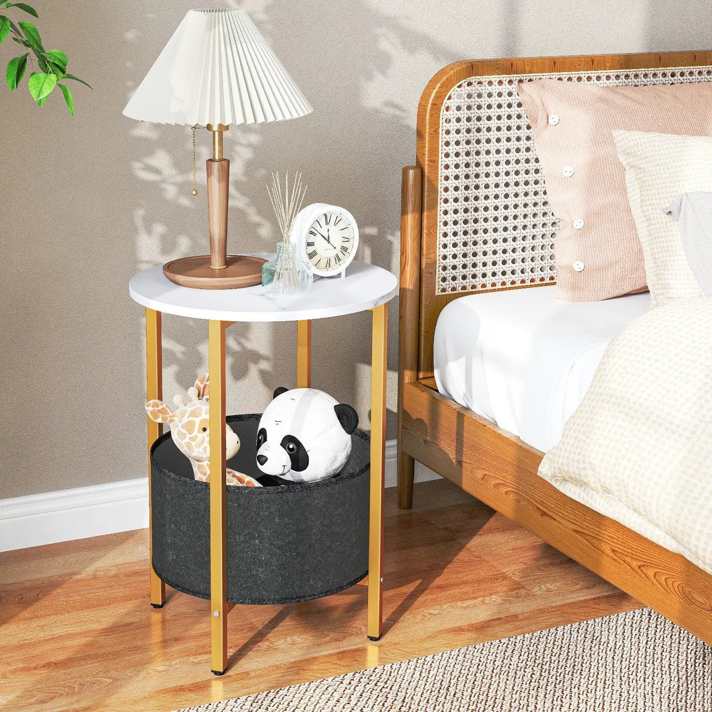 4 Tier Console Table With Storage Shelves