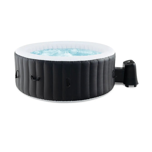 DirectDeals 70/80-inch round inflatable spa with 110/130 jets, black shell, white rim on Tampa Home & Garden Store