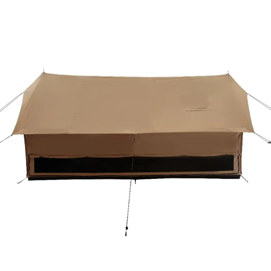 Rover Scout Tent with Poles Carry Bag Floor Kit tan fabric with guy lines on Tampa Home & Garden Store
