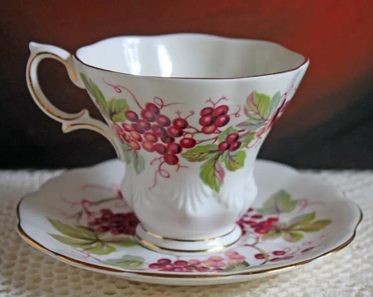 Royal Albert Old Country Roses teacup and saucer, white porcelain with gold trim on Tampa Home & Garden Store