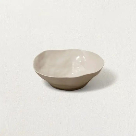 Rugueux Stoneware Side Bowl Pearl by White Cliff Studio on Tampa Home & Garden Store