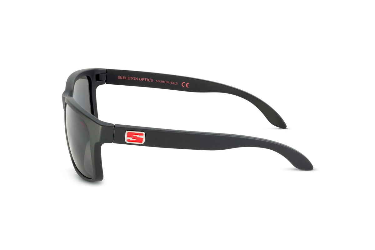 Sunglasses Decoy Red Edition by Skeleton Optics with dark gray frame and gray lenses on Tampa Home & Garden Store