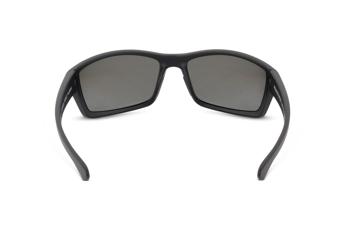 Scout Black Blue Gun Light Pro sunglasses by Skeleton Optics with grey lenses on Tampa Home & Garden Store