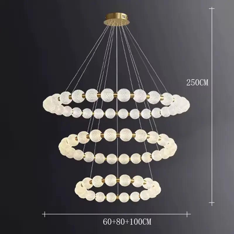 Alabaster ring chandelier with gold beaded LED by Moktan Sabai on Tampa Home & Garden Store