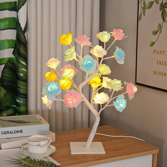 108LED Rose String Table Lamp | USB Powered Romantic Night Light for Party Decor - Tampa Home & Garden Store
