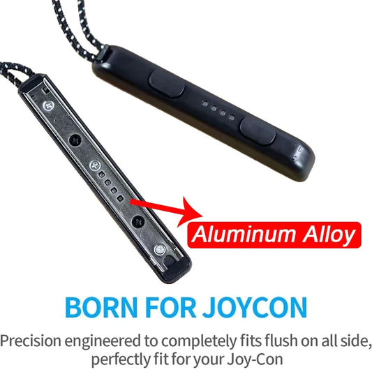 GAMINJA 2Pcs Switch Joy-Con wrist straps with aluminum alloy, black and silver lanyard on Tampa Home & Garden Store