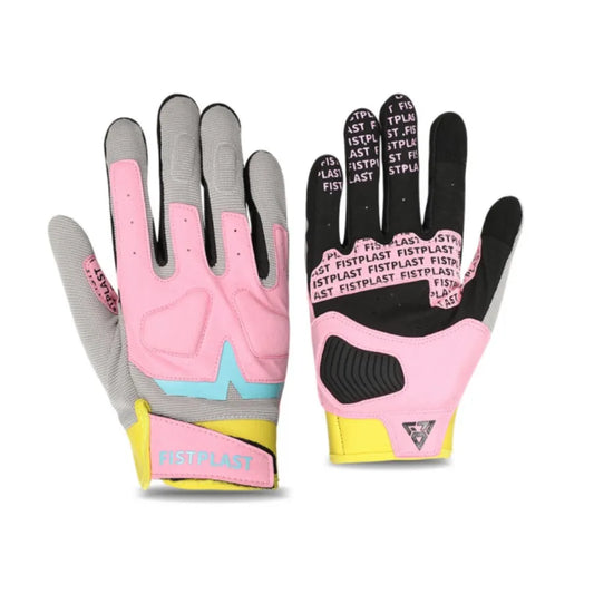 Four-color anti-collision breathable non-slip windproof touch-screen outdoor gloves pair in pink gray yellow with FISTPLAST branding on Tampa Home & Garden Store