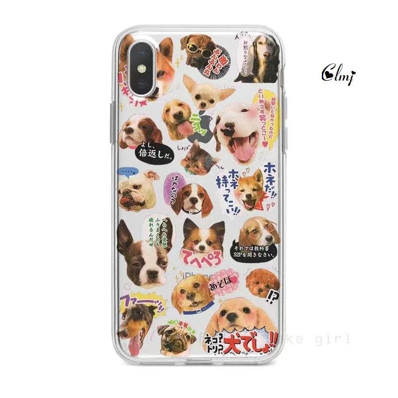 Stevvex cat and dog collage silicone phone case for iPhone 14 Plus/11/12/13 Pro/XS/XR, clear on Tampa Home & Garden Store