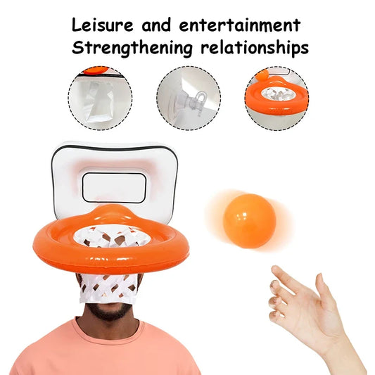 Mini inflatable basketball hoop with orange ring by FLIPSTYLEZLLC includes orange ball on Tampa Home & Garden Store