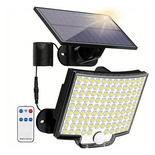 106LED Solar Motion Sensor Outdoor Light Waterproof Security Wall Flood Lamp