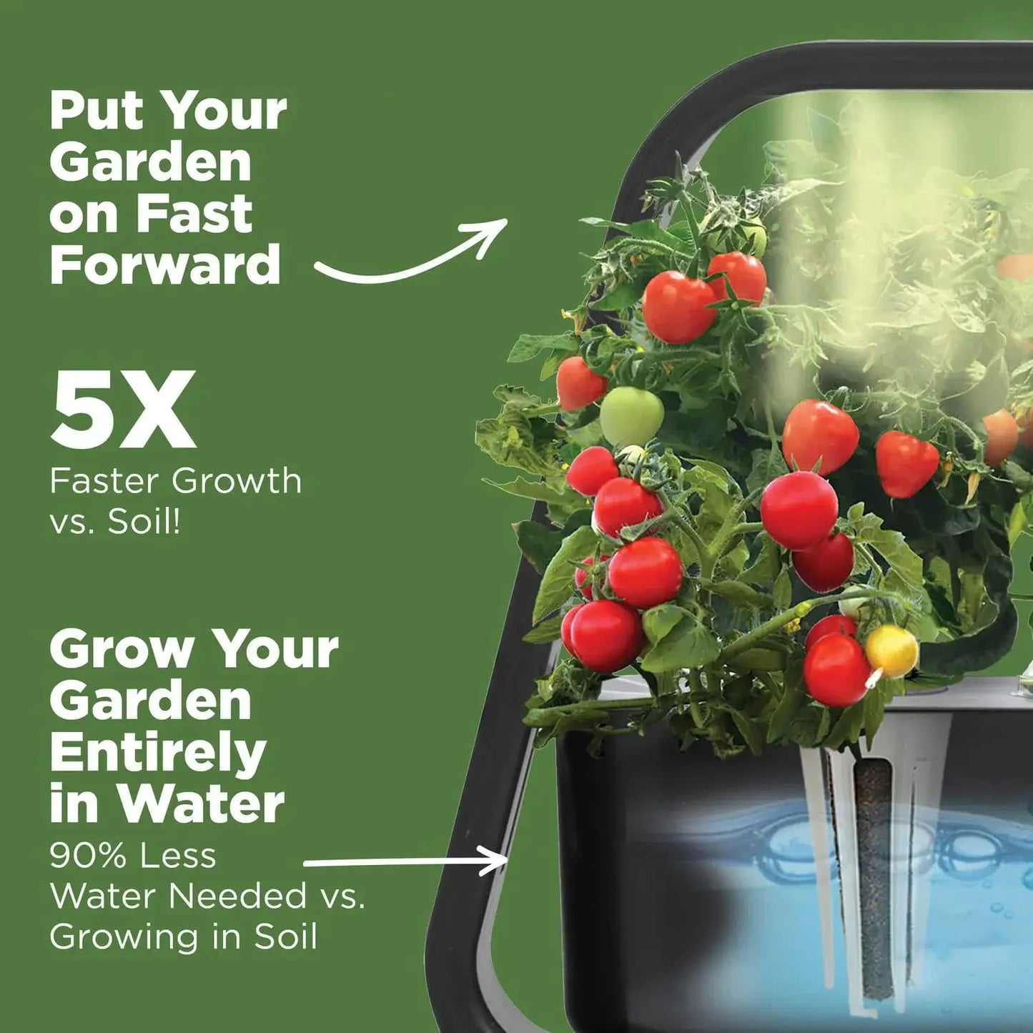 Moktan Sabai hydroponic growing system with LED grow light for indoor tomato plants on Tampa Home & Garden Store