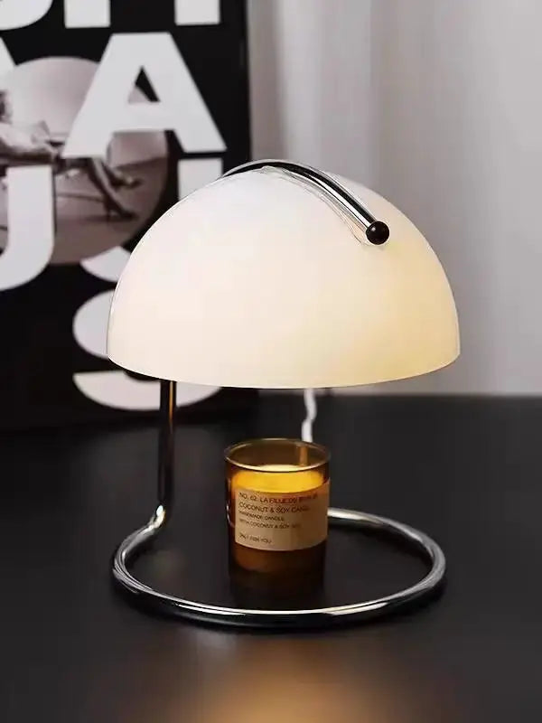 Nordic Glass Flameless Candle Warmer Lamp dome chrome arc Moktan Sabai Warmers on Tampa Home & Garden Store