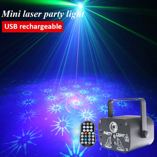 USB Laser Party Light Mini Projector 60 Patterns Sound Activated Disco Decor - Tampa Home & Garden Store
