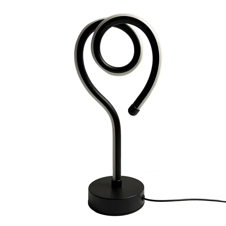 LED Water Ripple Nightlight USB RGB lamp with remote in black loop metal design by Moktan Sabai on Tampa Home & Garden Store