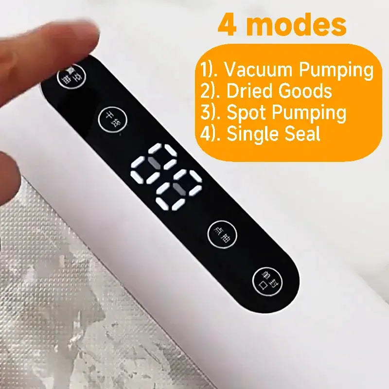 Food Vacuum Sealer Machine Moktan Sabai with black control panel and digital display on Tampa Home & Garden Store