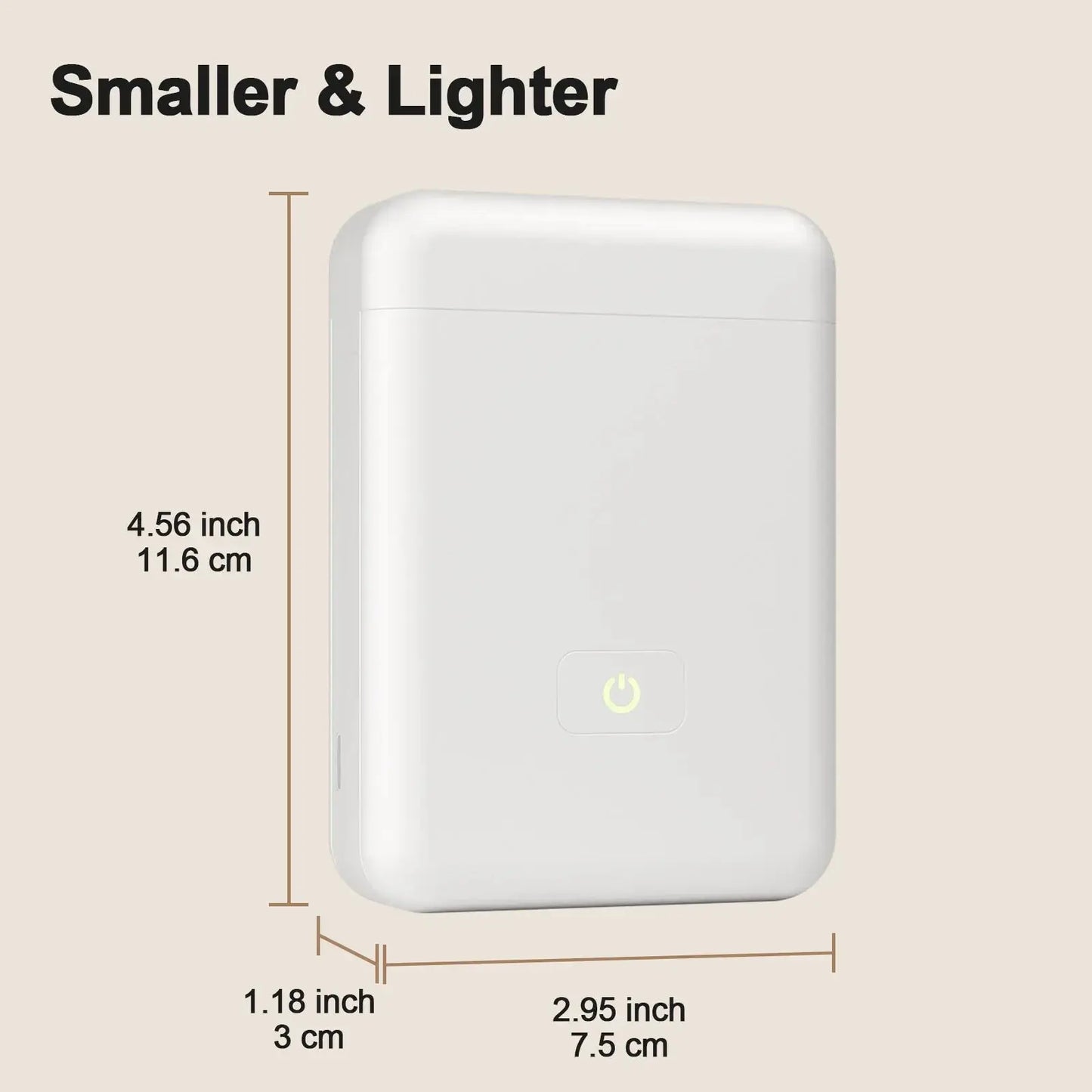 Portable white thermal label maker mini printer, compact handheld for home labeling on Tampa Home & Garden Store