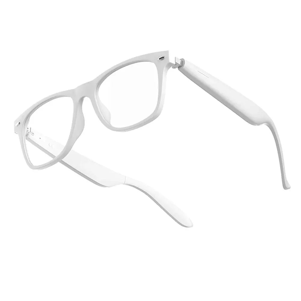 Smart Glasses Moktan Sabai AI Translation with white frame and Bluetooth music on Tampa Home & Garden Store