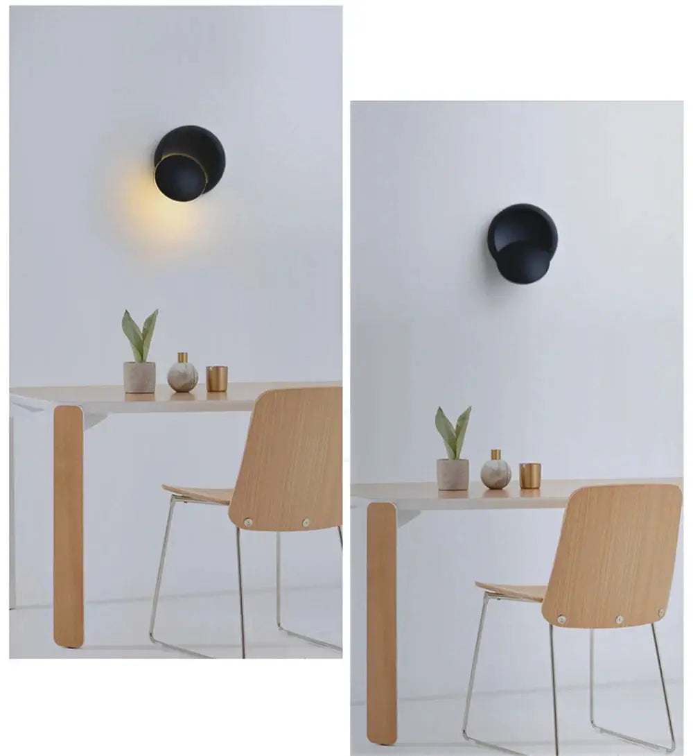 Rotatable LED Wall Light Moktan Sabai, black matte metal on Tampa Home & Garden Store