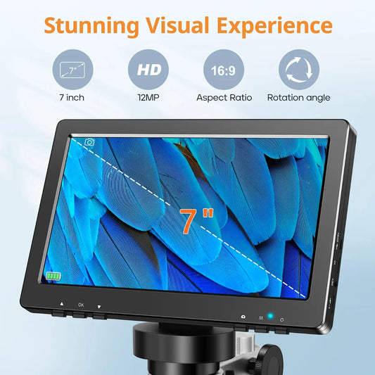 7 Inch Digital Microscope 1200X Coin Repair Camera with LED PC View - Tampa Home & Garden Store