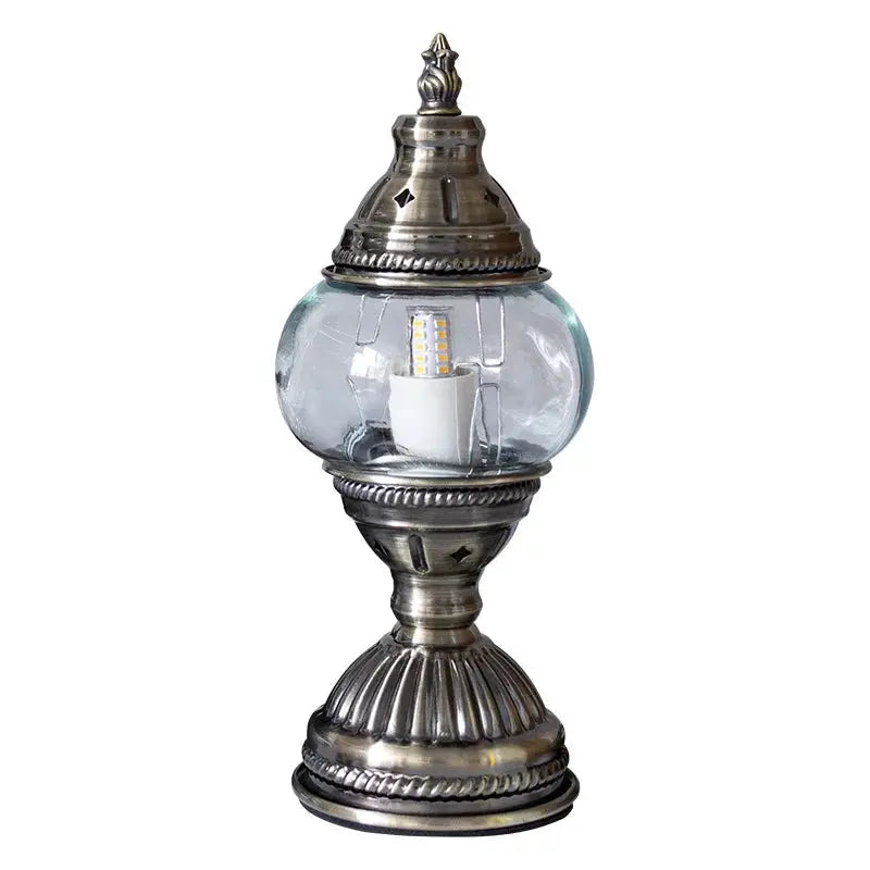 Diy Mosaic Table Lamp Kit for Family Night Light with glass globe and antique brass base on Tampa Home & Garden Store