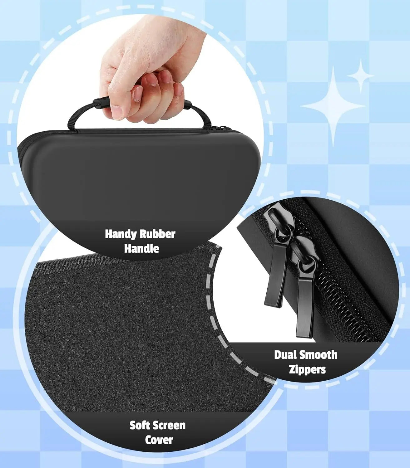 Switch 2 large-capacity travel bag black case with rubber handle and zippers FLIPSTYLEZLLC on Tampa Home & Garden Store