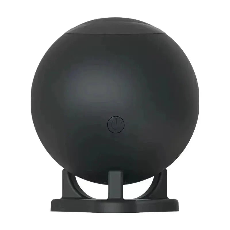 Galaxy projector nebula night light in black sphere with stand and power button on Tampa Home & Garden Store