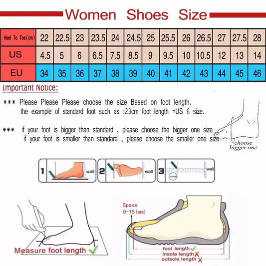 Women's Winter Snow Boots UpTrend Deals sizing guide with EU/US charts and foot-length diagrams on Tampa Home & Garden Store