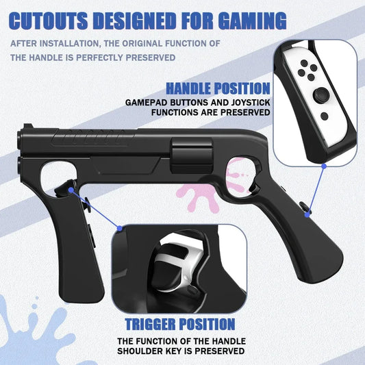 Switch OLED game stock handle bracket somatosensory NS gun by FLIPSTYLEZLLC, black plastic grip on Tampa Home & Garden Store